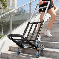Foldable Stair Climbing Hand Truck with Wheels for Shopping and Moving