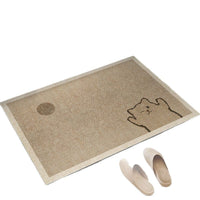 Japanese Style Cartoon Diatomaceous Earth Bath Mat Non-Slip Absorbent Quick Dry Floor Mat for Bathroom Kitchen Entryway