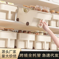 Kitchen Storage Box with Wheels and Handle for Spices, Toys, and Sundries, Cabinet Pot Lid Organizer