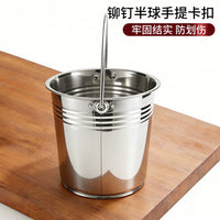 Stainless Steel Bucket with Lid, Large Capacity Thickened Water Storage Pail for Home Commercial Use