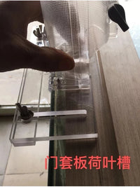 Router Hinge Slot Template with Scale for Woodworking