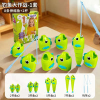 Fishing Battle Telescopic Fish Toy Kids Educational Parent-Child Interactive Tabletop Game