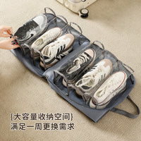 Portable Travel Shoe and Laundry Bag with Handle