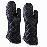 Extended Heat Resistant Leather Oven Mitt for Baking and Cooking