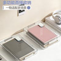 Acrylic Document Storage Box for Household Certificates and Files, Stackable Dustproof Organizer