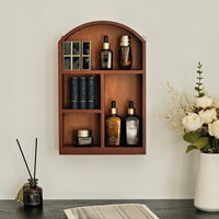 Solid Wood Desktop Organizer with Drawers for Cosmetics, Jewelry, and Collectibles