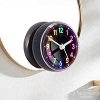 Waterproof Suction Cup Wall Clock for Bathroom and Living Room, Silent Quartz Movement, Fog-Resistant