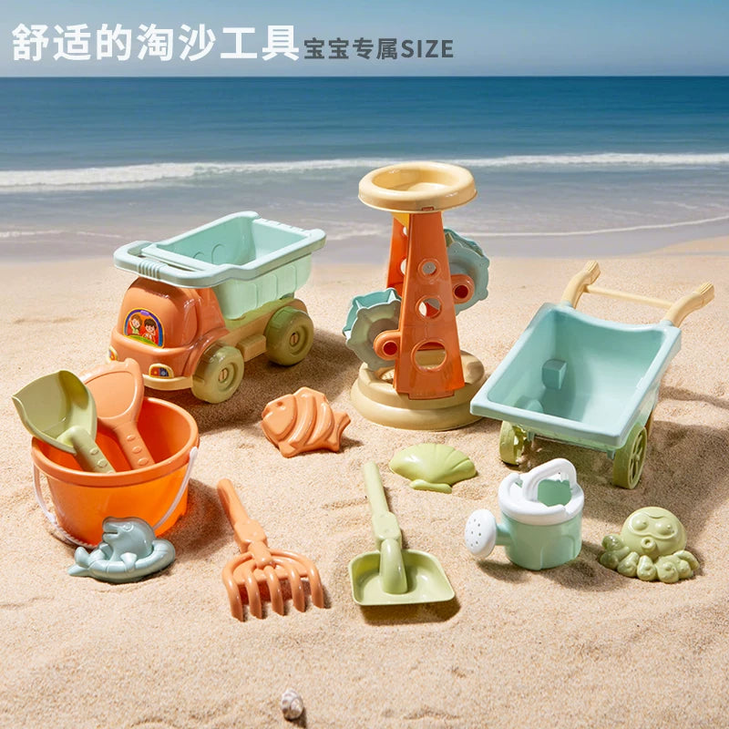 Kids Beach Sand Toy Set with Shovel and Bucket for Outdoor Play