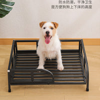 Elevated Pet Cot with Metal Frame, Moisture-Proof, All-Season Dog Bed for Small to Medium Breeds