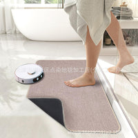 Linen Rubber Non-Slip Absorbent Quick-Dry Bathroom Mat