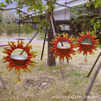 Sun Face/Flower Hanging Bird Feeder for Garden