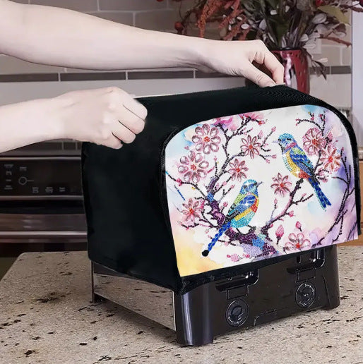 Vintage Hummingbird Toaster Cover Dustproof Oil-proof Bread Machine Protector Customizable Print