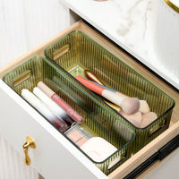 PET Luxury Cosmetic Storage Box Desktop Organizer with Multiple Compartments