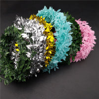 Metallic Artificial Leaf Garland for DIY Crafts and Floral Arrangements
