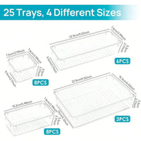 2026 Model B4301 TEMU Export Plastic Drawer Organizer Set for Office Desks