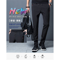 Men's Durable Work & Casual Pants with Zipper Pockets - Straight Leg Athletic Trousers