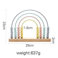 Montessori Wooden Abacus for Early Math Learning, Educational Counting Toy for Toddlers and Primary School Students