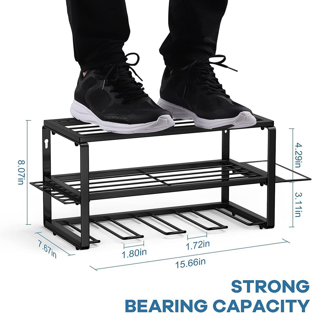 Heavy-Duty Wall-Mounted Drill Storage Rack for Garage and Workshop - Floating Power Tool Organizer for Electric Drills