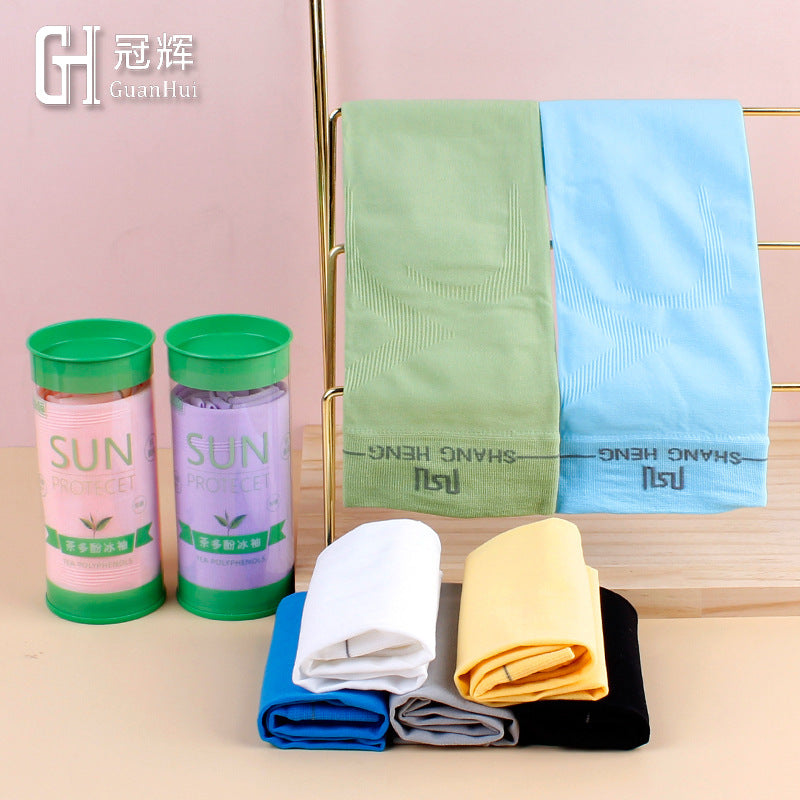 Guanghui Summer UV Protection Ice Sleeves for Sports and Outdoors, High Elasticity, Unisex, with Tea Polyphenols