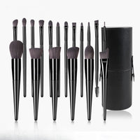 18-Piece Makeup Brush Set with Foundation, Concealer, Eyeshadow, and Blush Brushes, with Travel Case Options