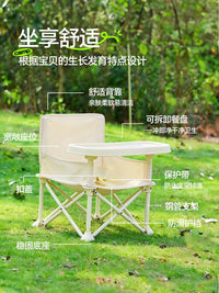 Portable Baby & Toddler Folding High Chair with Tray for Outdoor Camping & Beach