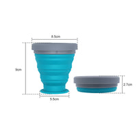 Collapsible Silicone Travel Cup for Outdoor Sports and Camping - Portable Mini Folding Water Bottle