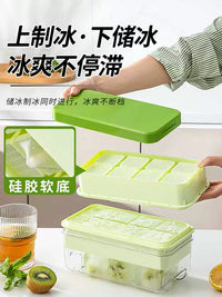 Large Silicone Ice Cube Mold for Whiskey Cocktails - 5cm Square Ice Maker with Press