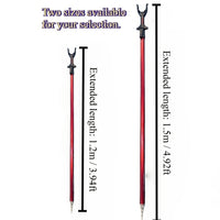 Portable Aluminum Alloy Fishing Rod Holder with Ground Insert, Adjustable Telescopic Stand for Saltwater Fishing