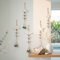 Mediterranean Style Wooden Animal Wind Chime Wall Decor for Home