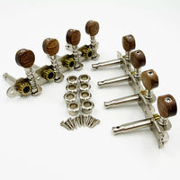 4-String 8-Hole Mandolin Tailpiece Tuning Pegs with Acacia Wood Knobs