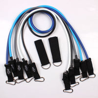 11-Piece Resistance Band Set for Fitness and Exercise, TPE Latex Pull Ropes for Indoor Workouts