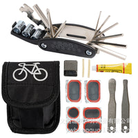 Bunguo Portable Bicycle Repair Tool Kit for Mountain Bikes with Tire Repair and Cycling Bag