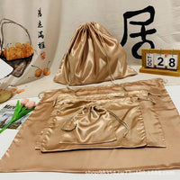 Satin Drawstring Travel Storage Bags for Clothes, Shoes, and Accessories