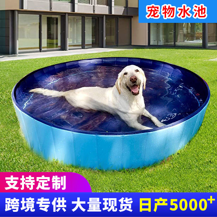 Foldable Pet Swimming Pool Portable Dog Bath Tub Outdoor Play Pool for Cats and Dogs