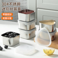 304 Stainless Steel Food Storage Containers with Silicone Lids, Microwave Safe Meal Prep Boxes for Refrigerator and Freezer