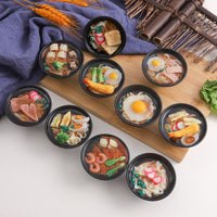 7cm Realistic Udon Noodle Bowl Keychain Ornament