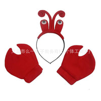 Halloween Crab Headband and Gloves Set for Ocean Carnival Party Costume