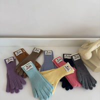 Korean Soft Warm Fingerless Touchscreen Gloves with Wrist Protection