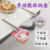 Multifunctional Desktop Rotating Trash Can Mini Storage Box for Kitchen Countertops