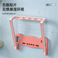 Foldable Wall-Mounted Basin Storage Rack for Bathroom
