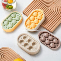 Food-Grade Silicone Ice Cube Mold with Lid, Round Ice Ball Maker for Home Bar