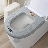 Waterproof Toilet Seat Cover with Fragrance, Universal All Seasons, Wash-Free Thickened Toilet Seat Cushion for Home, Adhesive