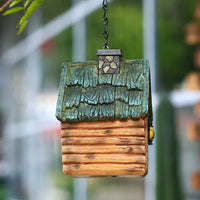 Resin Birdhouse Outdoor Hanging Garden Feeder Craft Yard Decoration