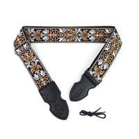 Embroidered Guitar Strap for Acoustic Electric Guitar and Bass, Adjustable Thickened Shoulder Strap