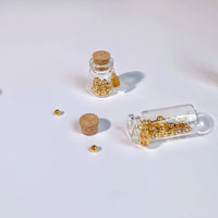 Mini Glass Wishing Bottles with Cork Stopper for Gold Beans, Beads, or Small Collectibles