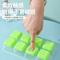 Creative Simple Plastic Ice Cube Mold with Lid, Large Ice Cube Tray with Soft Bottom, Silicone Ice Cube Maker Box