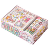 Cute Cartoon Washi Tape & Sticker Set for Kids' DIY Crafts and Scrapbooking