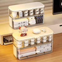 Large Capacity Data Cable Storage Box with Compartments for Charging Cables and Plugs, Desktop Organizer and Hub