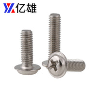 Nickel-Plated Phillips Pan Head Machine Screws with Washer
