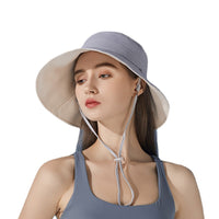 Women's Reversible UV Protection Sun Hat Wide Brim Bucket Hat for Beach and Outdoor Activities